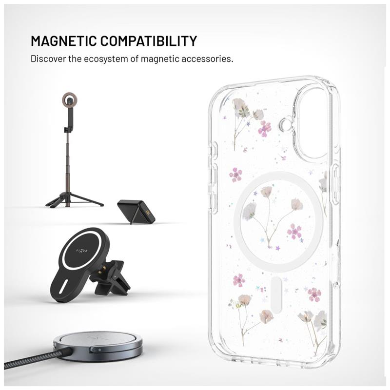 FIXED kryt MagBloom s podporou Magsafe pro Apple iPhone 16, Blush Plum