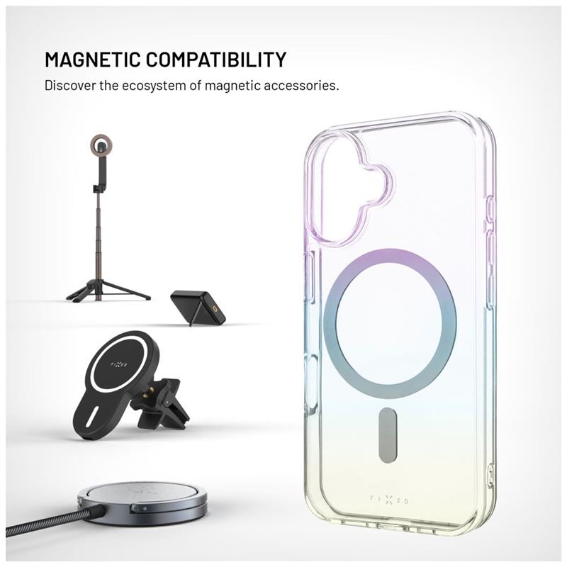 FIXED kryt MagRainbow s podporou Magsafe pro Apple iPhone 16, duhový