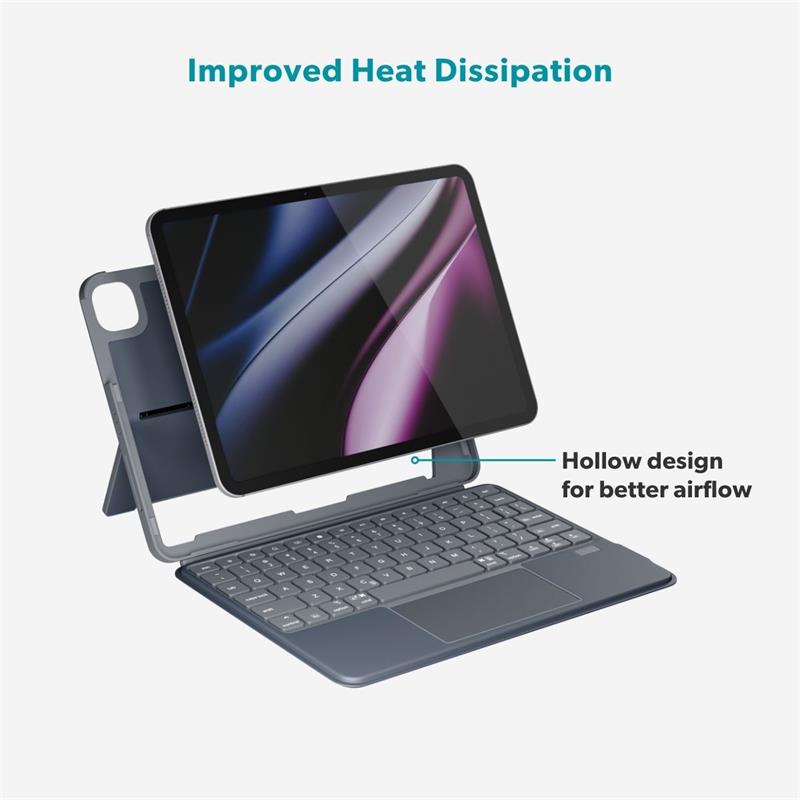 Epico UltraBoard podsvietená klávesnica s puzdrom EK30 pre Apple iPad 10,9" (2022)/11" A16 - SK - šedá *Poškodený obal*