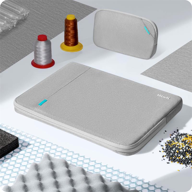 Tomtoc puzdro Recycled Sleeve with Pouch pre Macbook Pro 14" M1/M2/M3/M4 - Gray