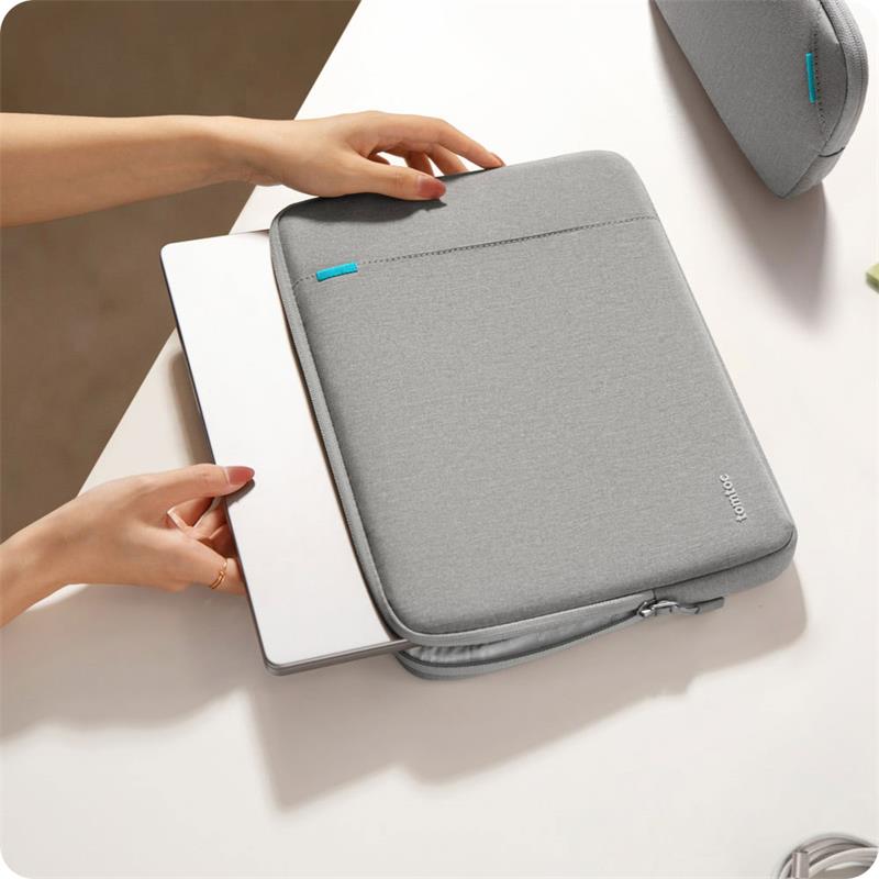 Tomtoc puzdro Recycled Sleeve with Pouch pre Macbook Pro 14" M1/M2/M3/M4 - Gray