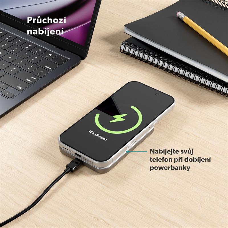 Epico UltraPack Qi2 Slim 5000mAh Alu Mag+ Wireless Power Bank EM51 - strieborná