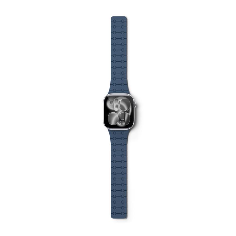 Epico Magnetic+ Silikonový řemínek pro Apple Watch SE (40mm)/Series 1-9 (38/40/41mm) 10-11 (42mm) - modrý