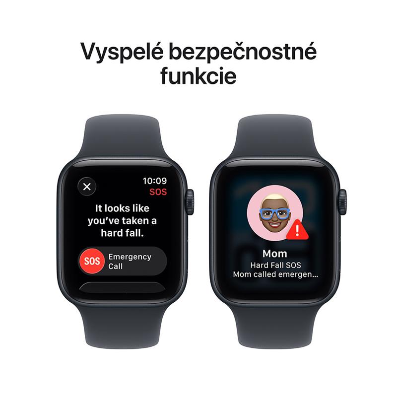 Apple Watch SE 3 GPS 44mm Polnočný hliník s polnočným športovým remienkom - S/M *Rozbalený*