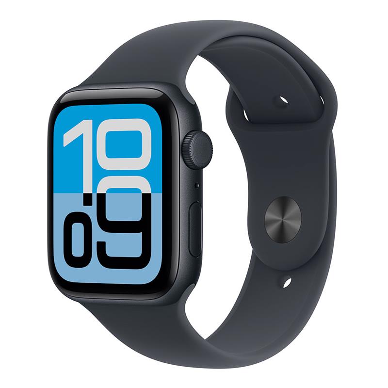 Apple Watch SE 3 GPS 44mm Polnočný hliník s polnočným športovým remienkom - S/M *Rozbalený*