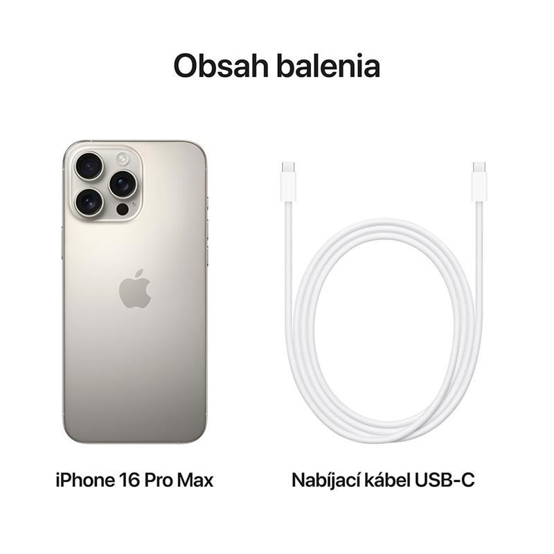 Apple iPhone 16 Pro Max 1 TB prírodný titán *Použitý s DPH - Trieda C*