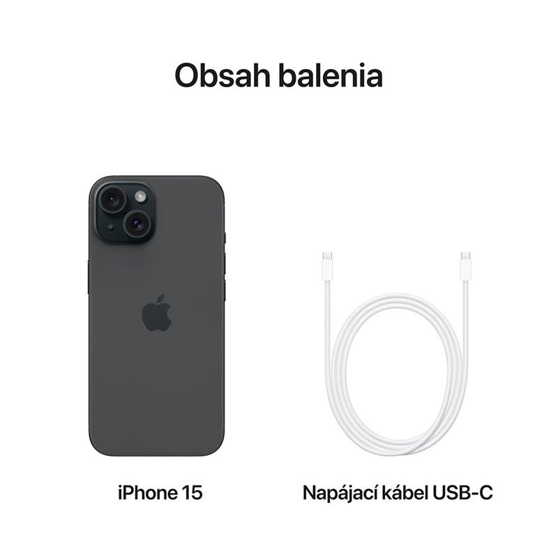 iPhone 15 128 GB Černý *Použitý s DPH – Třída A*