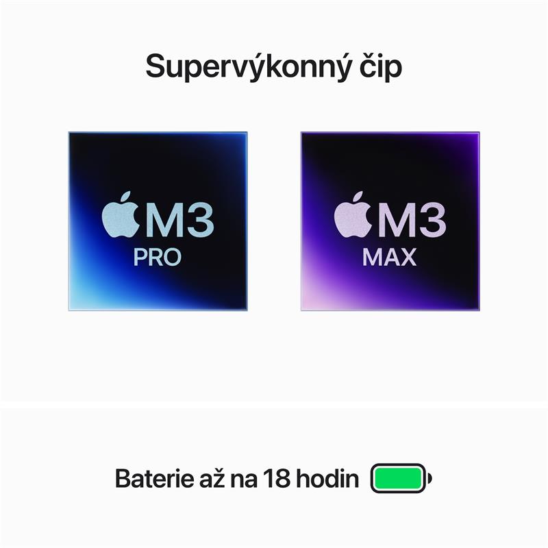 MacBook Pro 14" Apple M3 Pro 12core CPU 18core GPU 18GB 1TB Stříbrný CZ* Aktivováný*