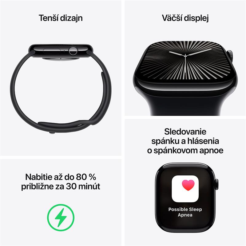 Apple Watch Series 10 GPS 46mm Rose Gold Aluminium Case with Light Blush Sport Band - M/L *Rozbalený*