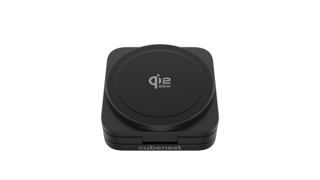 Cubenest Qi2.2 3v1 Skládací bezdrátová magnetická nabíječka SQ312 Ultra - černá