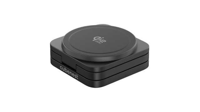 Cubenest Qi2.2 3v1 Skládací bezdrátová magnetická nabíječka SQ312 Ultra - černá