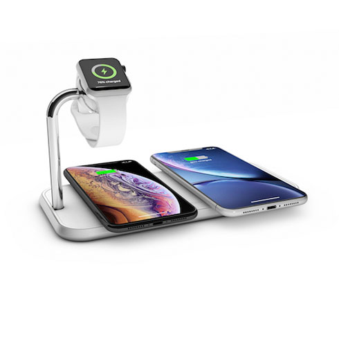 ZENS Aluminium Dual Wireless Charger + Watch 10W - White*Rozbalený*