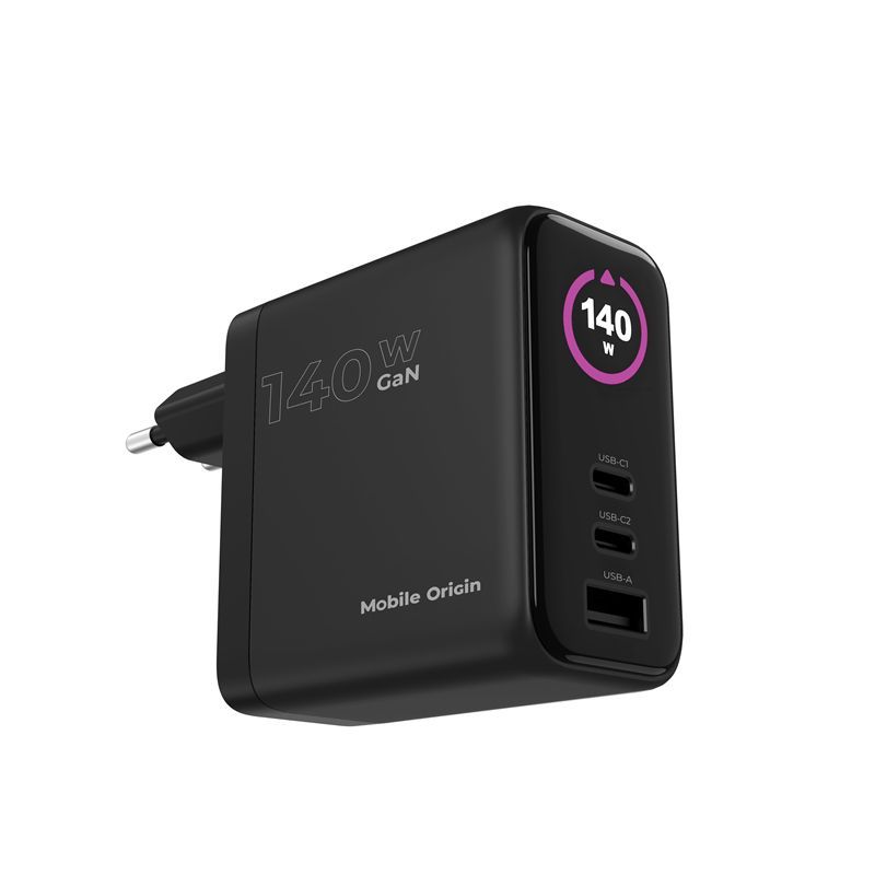 Mobile Origin 140W GaN Display Charger PW21 2x USB-C/1x USB-A