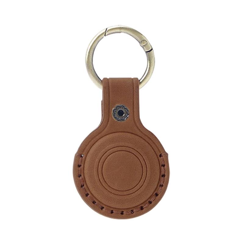 Mobile Origin puzdro Leather KeyChain pre Apple Airtag - Midnight Brown
