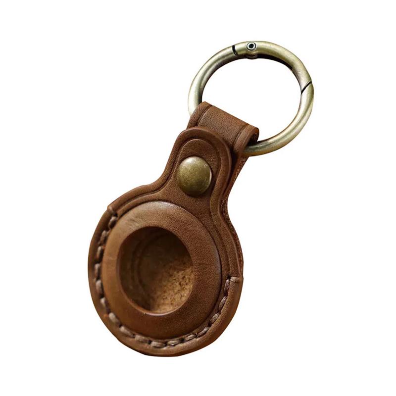 Mobile Origin puzdro Leather KeyChain pre Apple Airtag - Midnight Brown