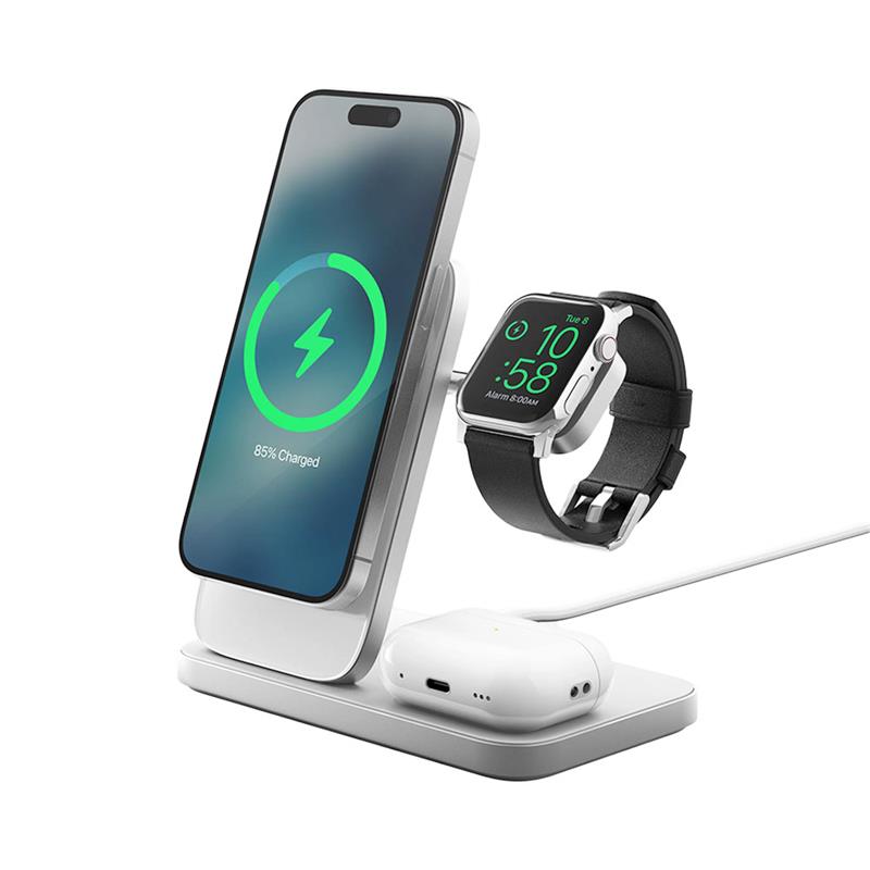 Nomad Stand One Max 3-in-1 Magsafe Charger - Silver *Rozbalený*
