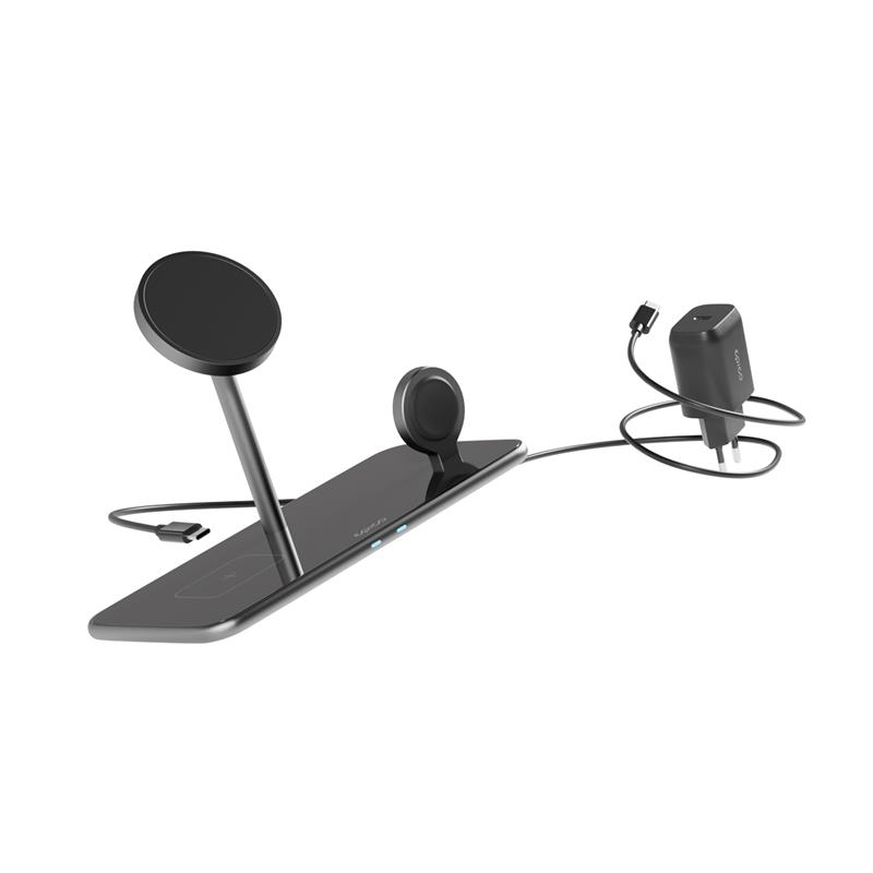 Epico Mag+ Glass Charging Stand MagSafe - Černá *Rozbaleno*