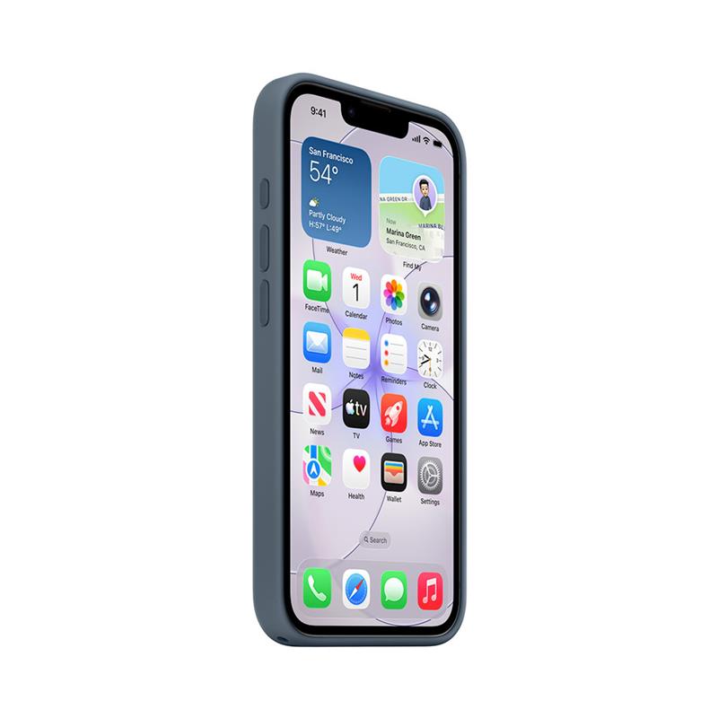 iPhone 17e Silicone Case with MagSafe – Oceľovo modrá