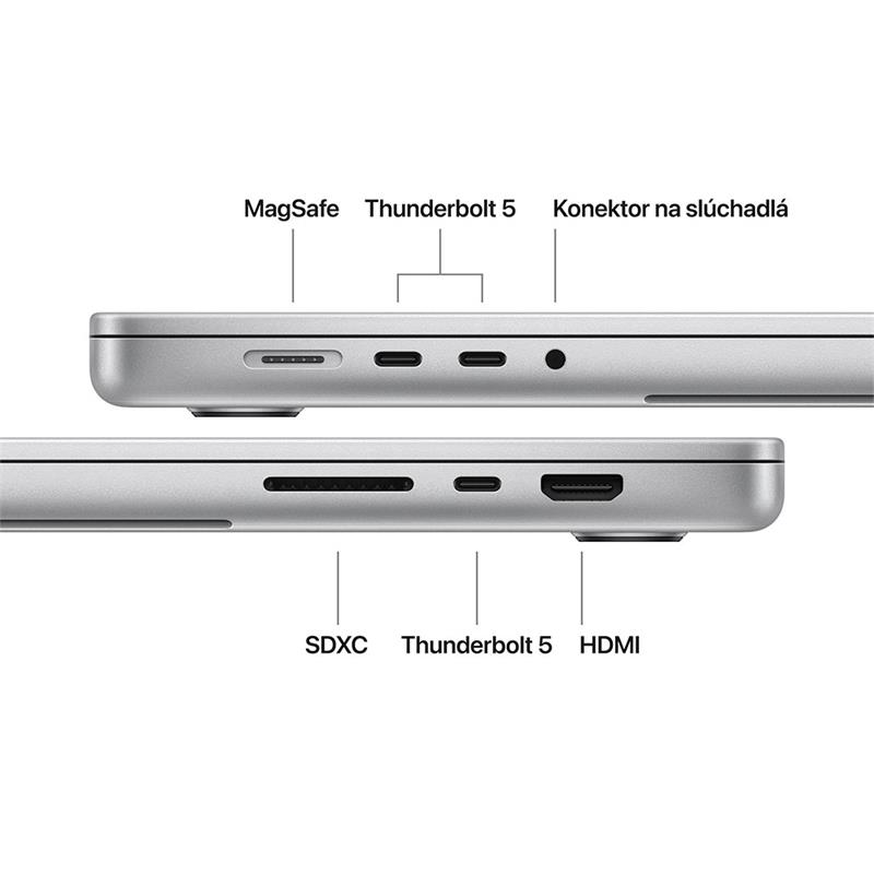 MacBook Pro 16" Apple M5 Max 18C CPU 40C GPU 48GB 2TB Strieborný SK