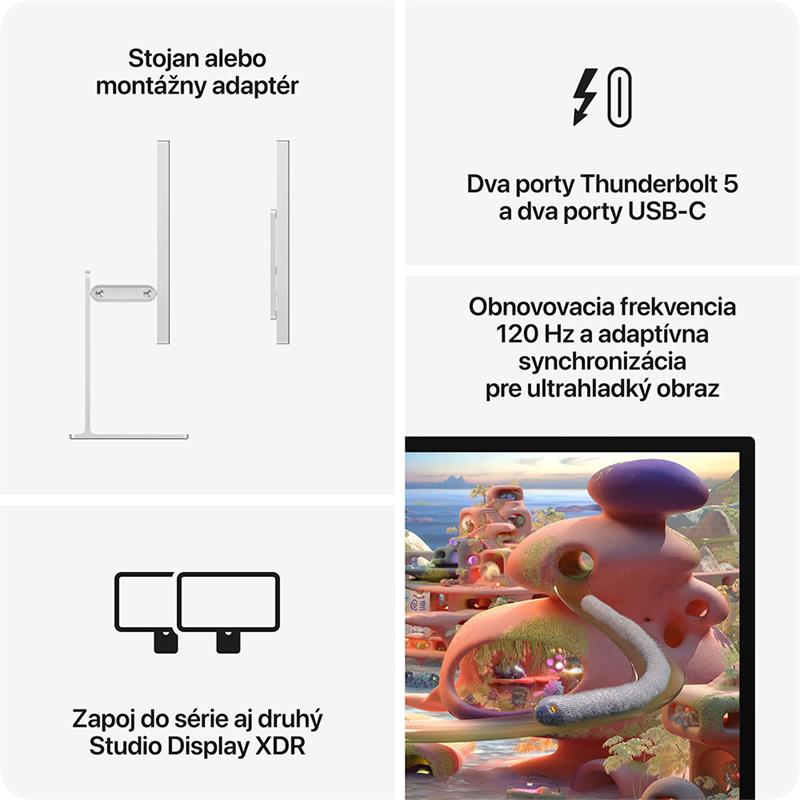 Apple Studio Display XDR - Standardní sklo - stojan s nastavitelným náklonem a výškou
