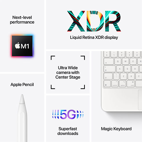 iPad Pro 12.9" (2021) Wi-Fi + Cellular 512 GB Vesmírně šedý *Použitý s DPH – Třída B*