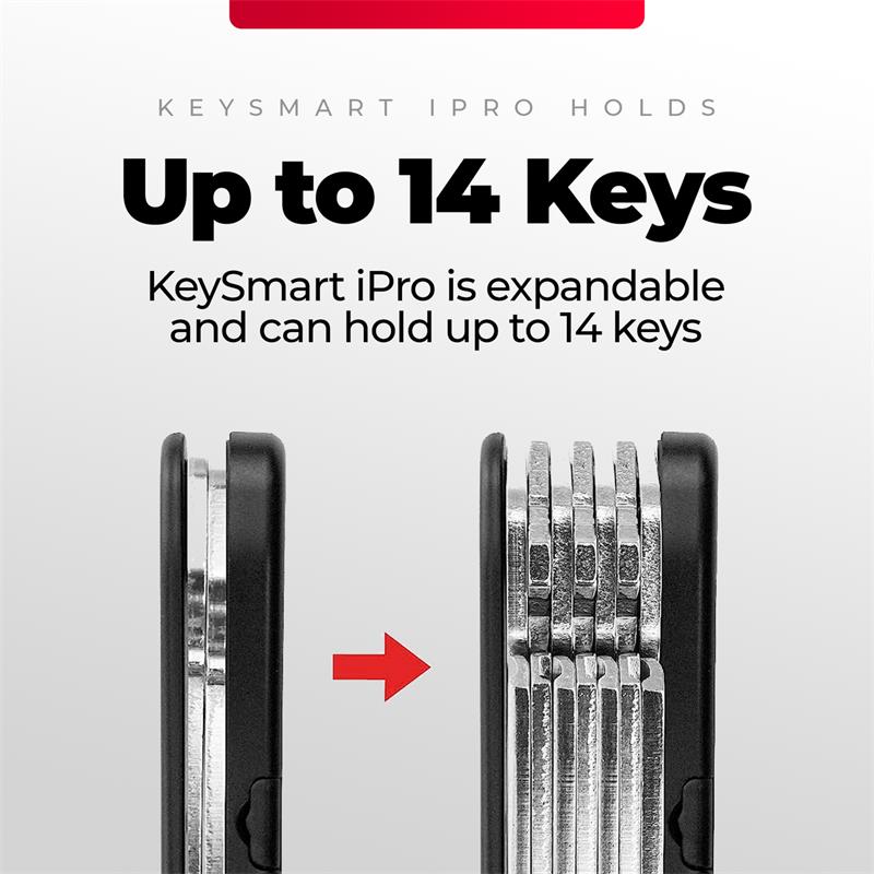 KeySmart iPro s Apple Find My - organizér kľúčov - čierny *Rozbalený*