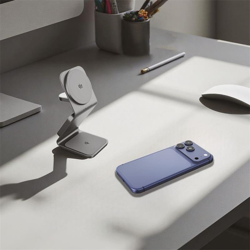 Cubenest Qi2.2 3v1 bezdrátová magnetická nabíječka SQ314 - šedá