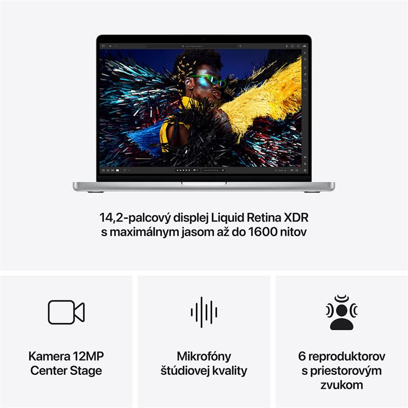 MacBook Pro 14" Apple M4 Pro 12C CPU 16C GPU 24GB 512GB Strieborný SK *Vystavený*