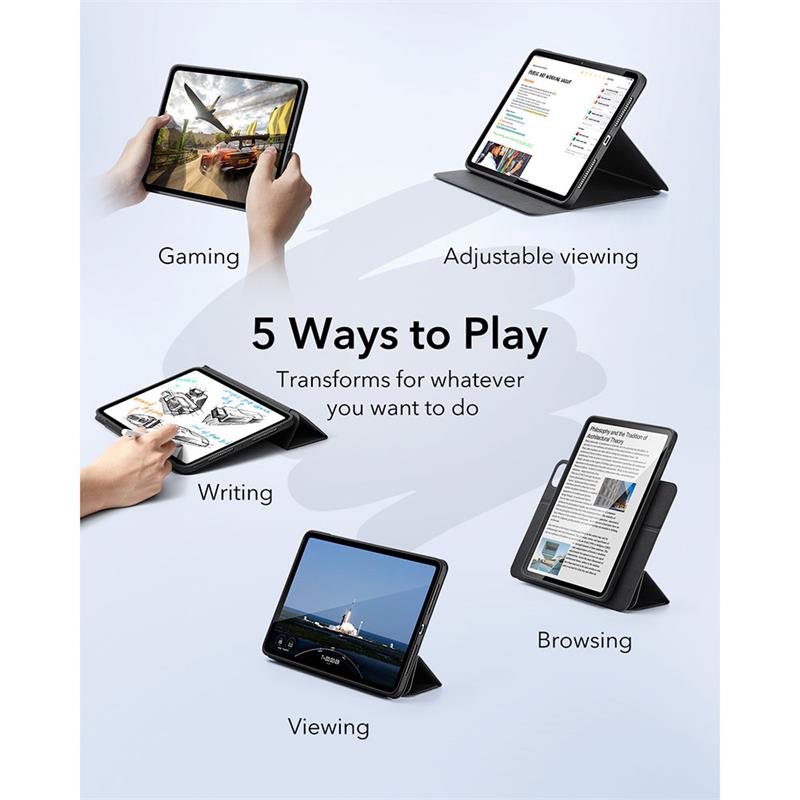 ESR puzdro Rebound Hybrid Case 360 pre iPad Pro 11" M4/M5 - Gray *Rozbalený*