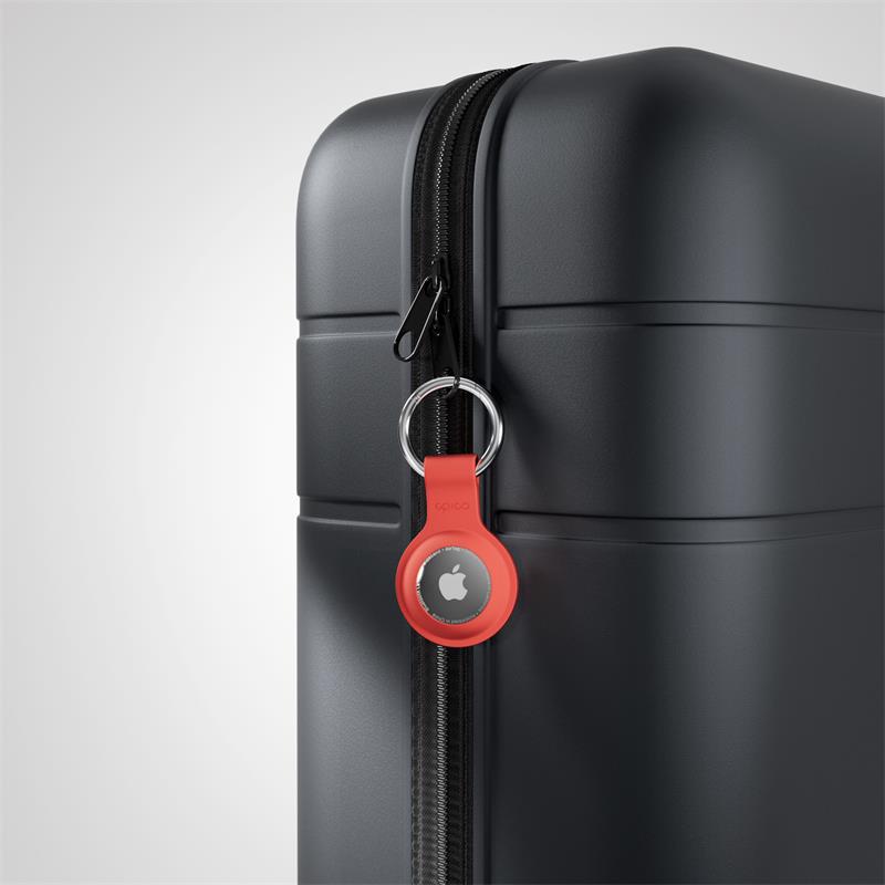 Epico silikonové pouzdro s plnou zadní stranou pro AirTag - červená