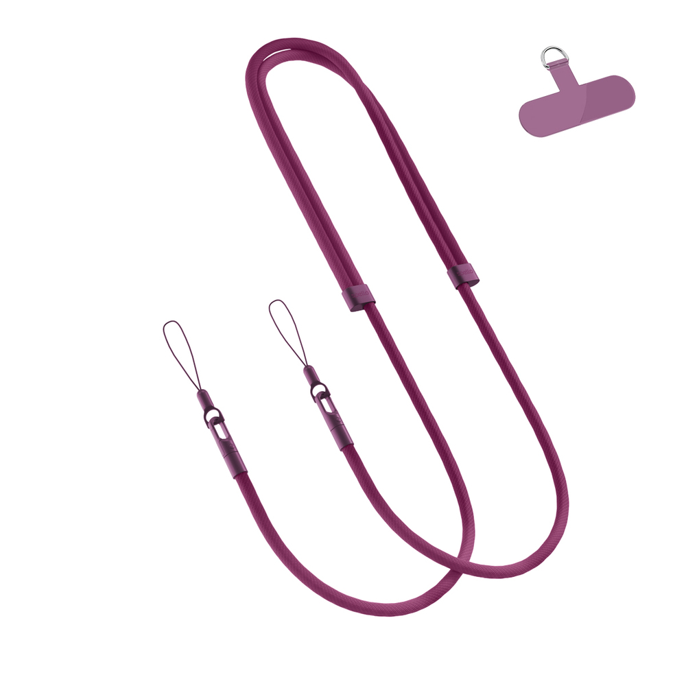 Spello Rope Crossbody Strap - vínová