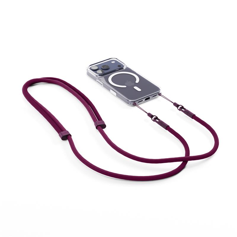 Spello Rope Crossbody Strap - vínová