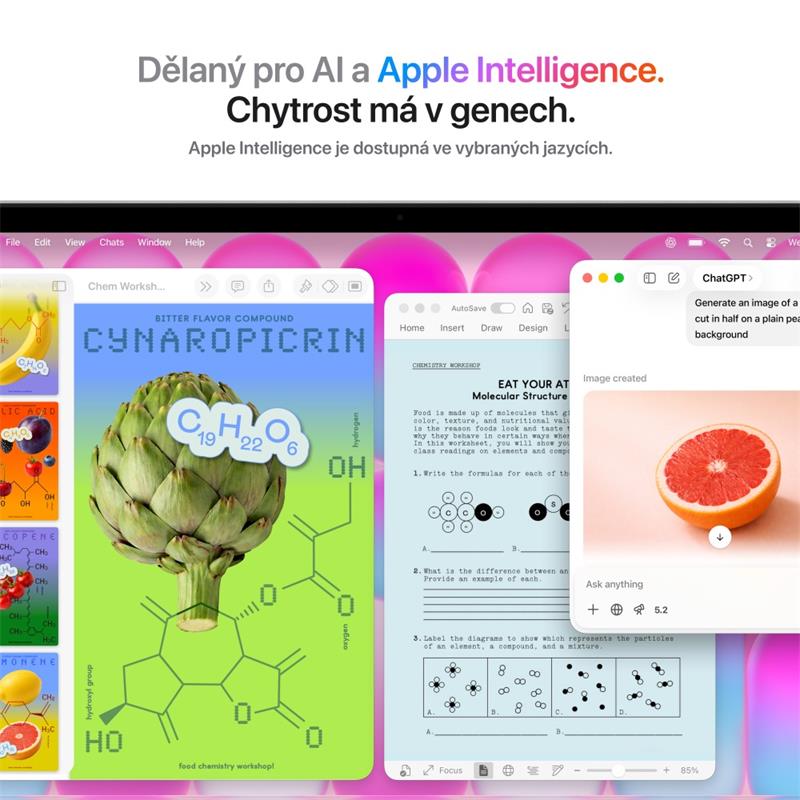 EDU MacBook Neo Apple A18 Pro 6core CPU 5core GPU 8GB 256GB Stříbrný CZ