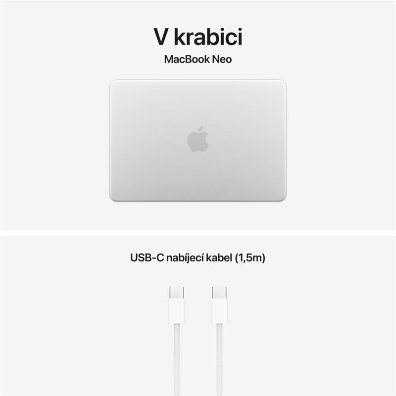 EDU MacBook Neo Apple A18 Pro 6core CPU 5core GPU 8GB 512GB Stříbrný CZ