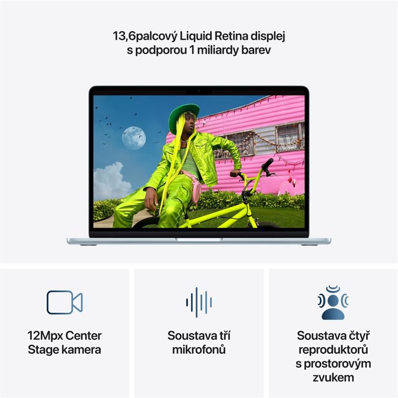 EDU MacBook Air 13" Apple M5 10core CPU 10core GPU 16GB 1TB Blankytně modrý CZ