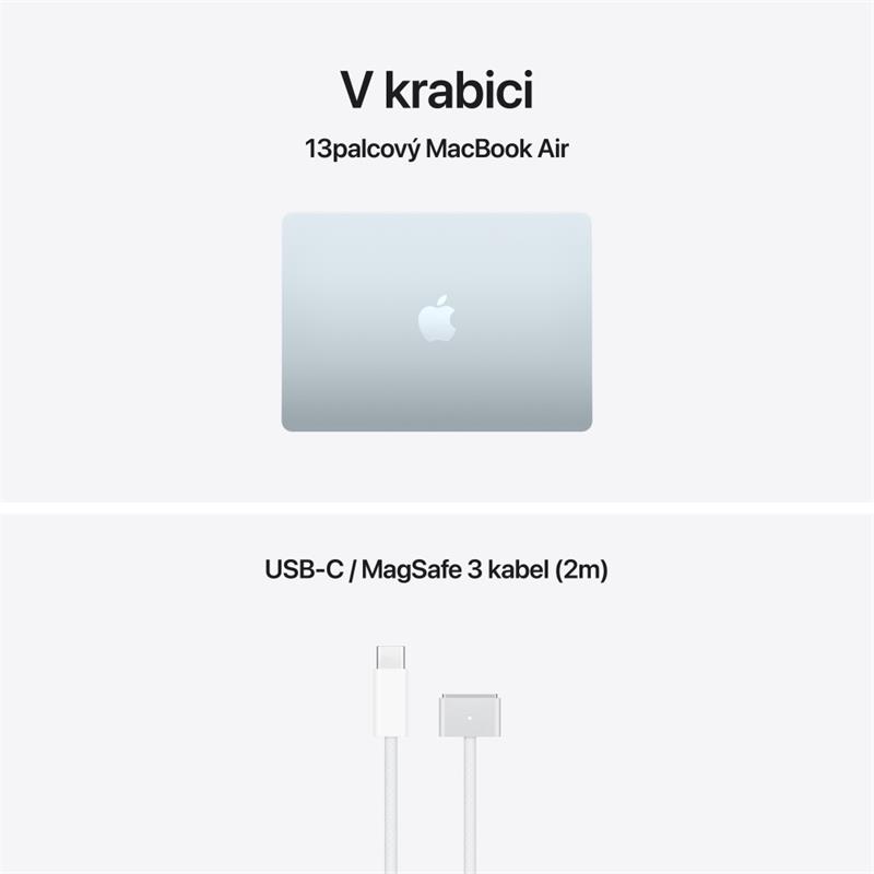 EDU MacBook Air 13" Apple M5 10core CPU 10core GPU 16GB 1TB Blankytně modrý CZ