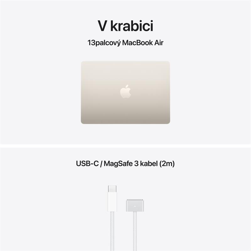 EDU MacBook Air 13" Apple M5 10core CPU 10core GPU 16GB 1TB Hvězdně bílý CZ