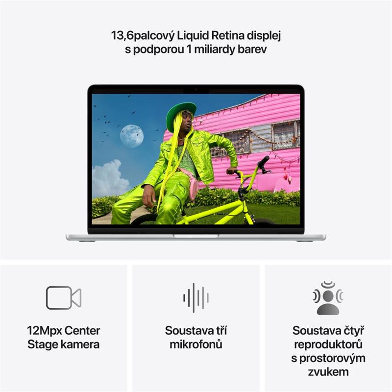 EDU MacBook Air 13" Apple M5 10core CPU 10core GPU 16GB 1TB Stříbrný CZ