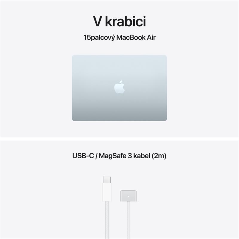 EDU MacBook Air 15" Apple M5 10core CPU 10core GPU 16GB 1TB Blankytně modrý CZ