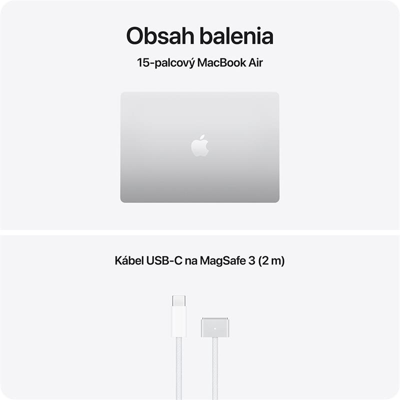 MacBook Air 15" Apple M5 10C CPU 10C GPU 16GB 512GB Strieborný INT English