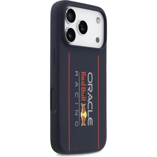 Red Bull Silicone Vertical Logo MagSafe Zadný Kryt pre iPhone 17 Pro Max modrý