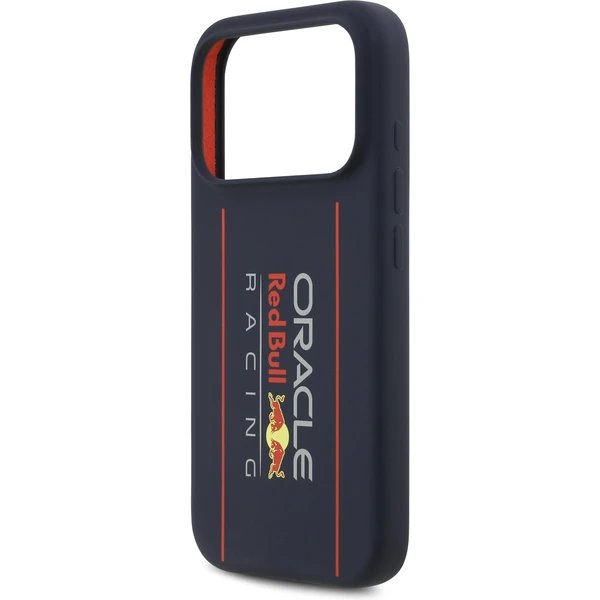 Red Bull Silicone Vertical Logo MagSafe Zadný Kryt pre iPhone 17 Pro Max modrý