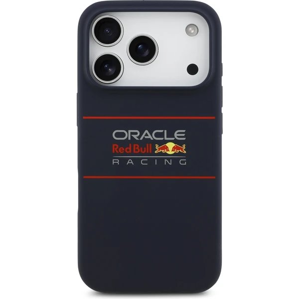 Red Bull Silicone Horizontal Logo MagSafe Zadný Kryt pre iPhone 17 Pro Max modrý