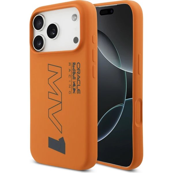 Red Bull Silicone MV1 MagSafe Zadný Kryt pre iPhone 17 Pro oranžový