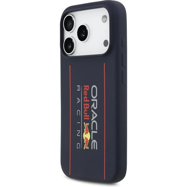 Red Bull Silicone Vertical Logo MagSafe Zadný Kryt pre iPhone 17 Pro modrý