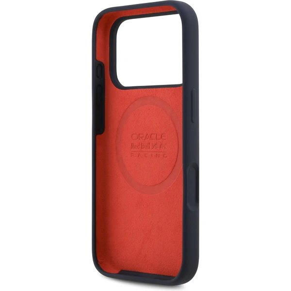 Red Bull Silicone Vertical Logo MagSafe Zadný Kryt pre iPhone 17 Pro modrý