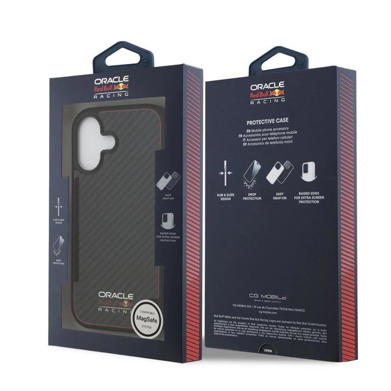 Red Bull Kevlar MagSafe Zadný Kryt pre iPhone 17 čierny