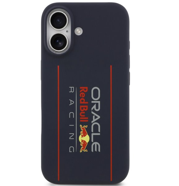 Red Bull Silicone Vertical Logo MagSafe Zadný Kryt pre iPhone 17 modrý