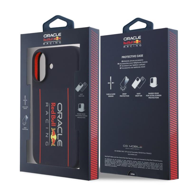 Red Bull Silicone Vertical Logo MagSafe Zadný Kryt pre iPhone 17 modrý