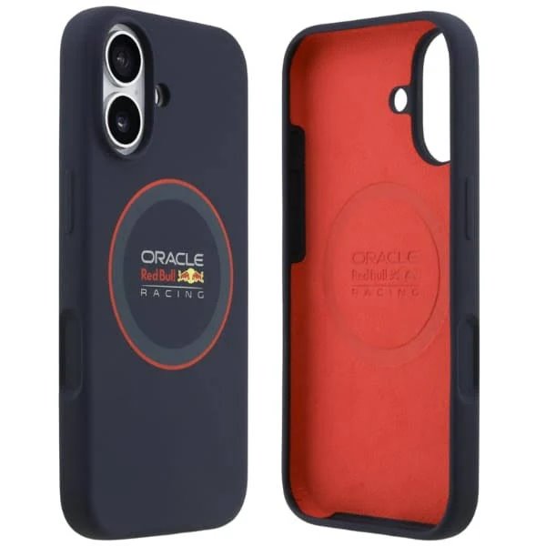 Red Bull Silicone Blue Ring MagSafe Zadný Kryt pre iPhone 17 modrý